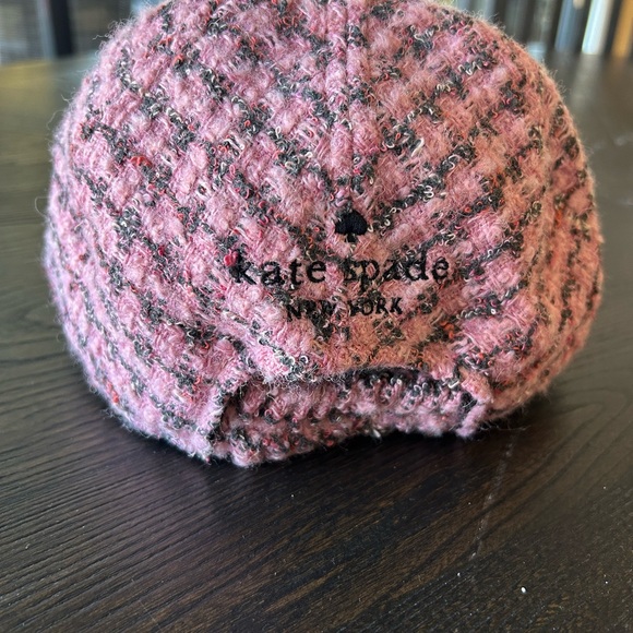 Kate Spade Pink Tweed Hat with Black Interior - Picture 3 of 8